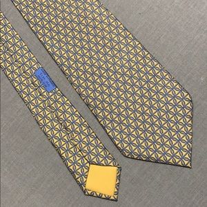 Hermes silk men's patterned tie